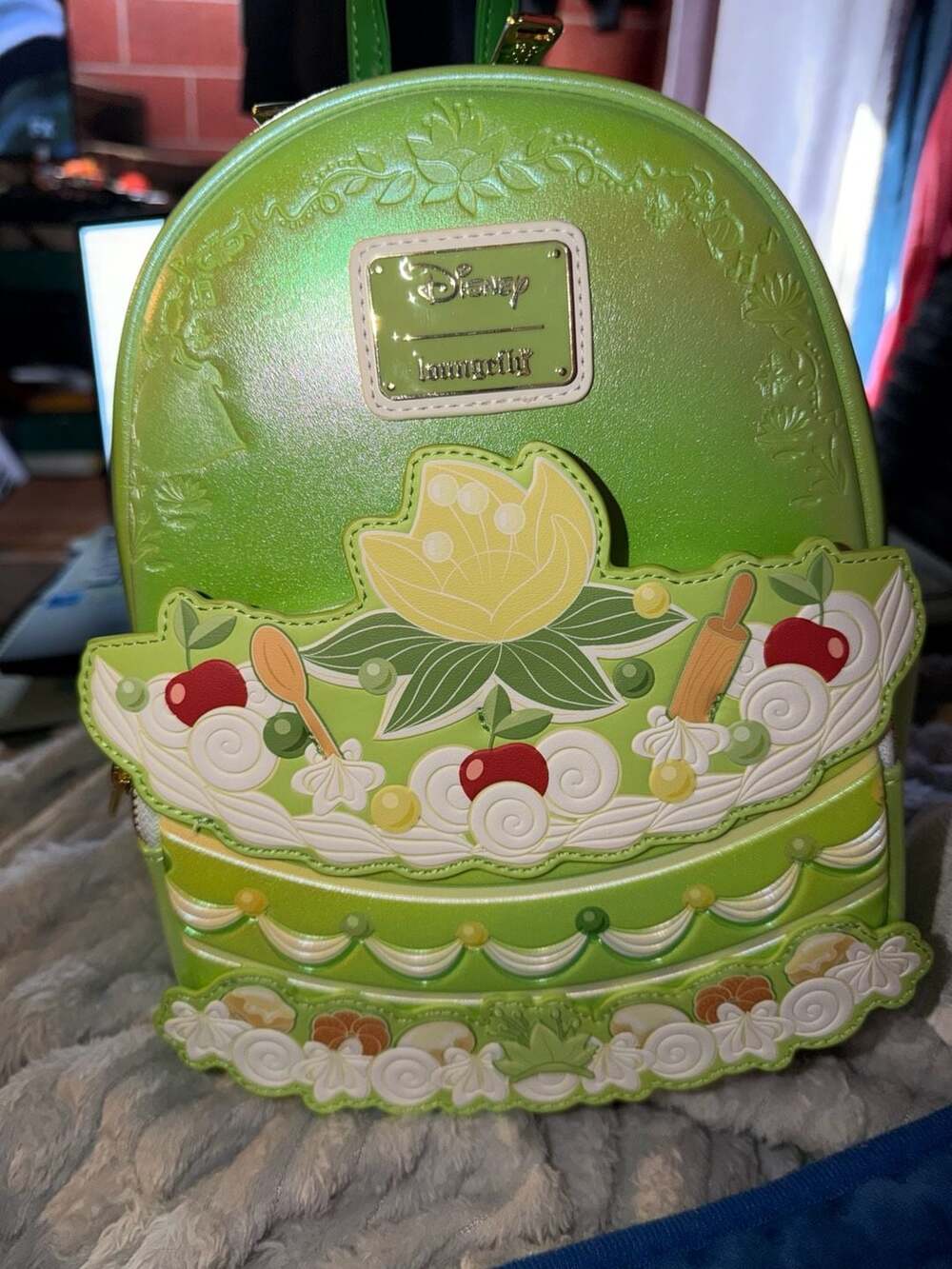 Loungefly Disney The Princess and The Frog Tiana Cake Mini Backpack Green
